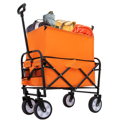 NIGSQJB Extension Collapsible Foldable Shopping Cart for Beach Camping Sports Gardening Fishing