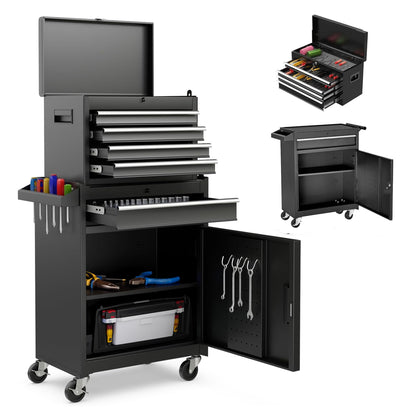 NIGSQJB 2-In-1 Rolling Tool Chest with 5-Drawers
