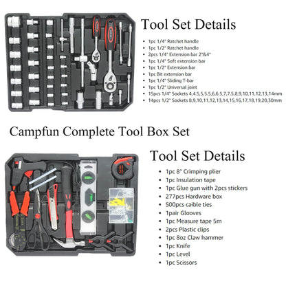 NIGSQJB 899 Piece Tool Sets with Rolling Tool Box Suitcase