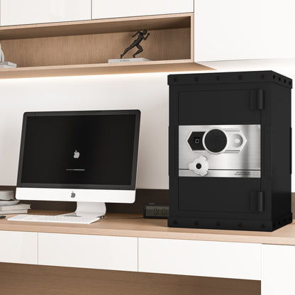 NIGSQJB 3 Unlock Way Safe Storage Cabinet, 24.4x16.5x14.9″ Steel Safe Box Storage Locker for Home, Office, School, Black