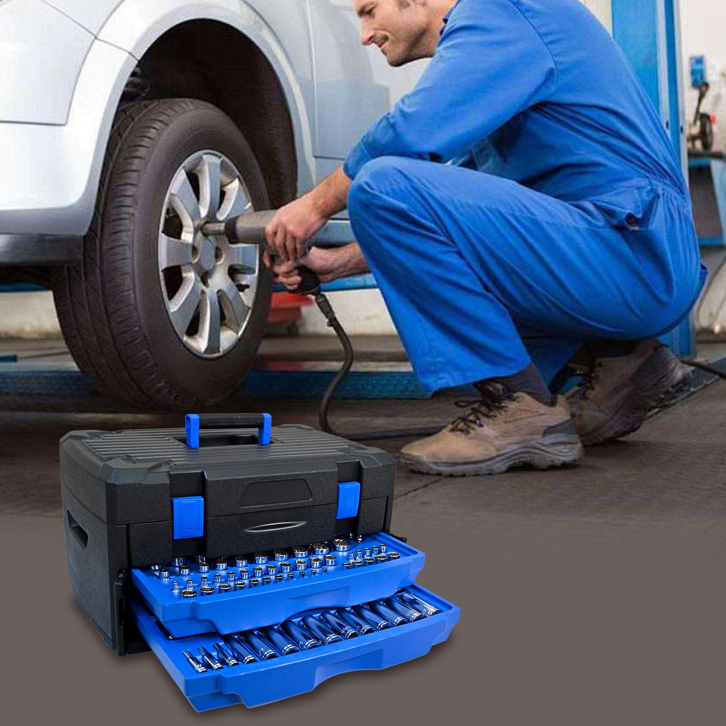 NIGSQJB 266 Piece Home Repair Tool Kit with Drawers