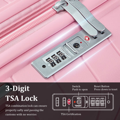 NIGSQJB 4 Piece Luggage Sets (14/20/24/28 in)