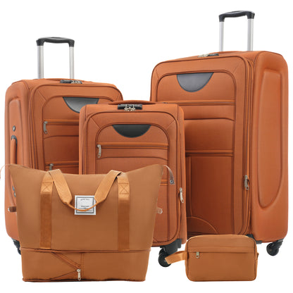 NIGSQJB Softside Expandable Luggage Sets 5 Piece