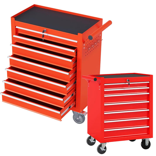 NIGSQJB 7-Drawers Rolling Tool Chest with Wheels & Locking