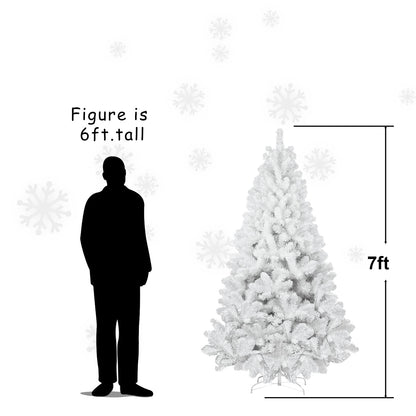 NIGSQJB 4-5-6-7-7.5-8-9ft White Christmas Tree with Memory Wire