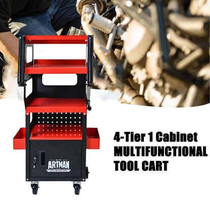 NIGSQJB 4-Tier Multifunctional Tool Chest Cart on Wheels