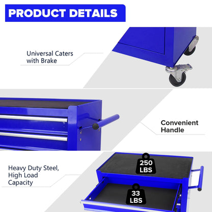NIGSQJB 29.9"H Rolling Tool Box Organizer with 4 Drawers